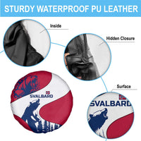 Svalbard Norway Spare Tire Cover with Polar Bear Forest and Norwegian Flag - Wonder Print Shop