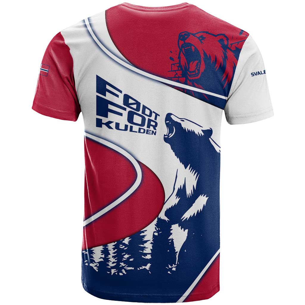 Svalbard Norway T Shirt with Polar Bear Forest and Norwegian Flag - Wonder Print Shop