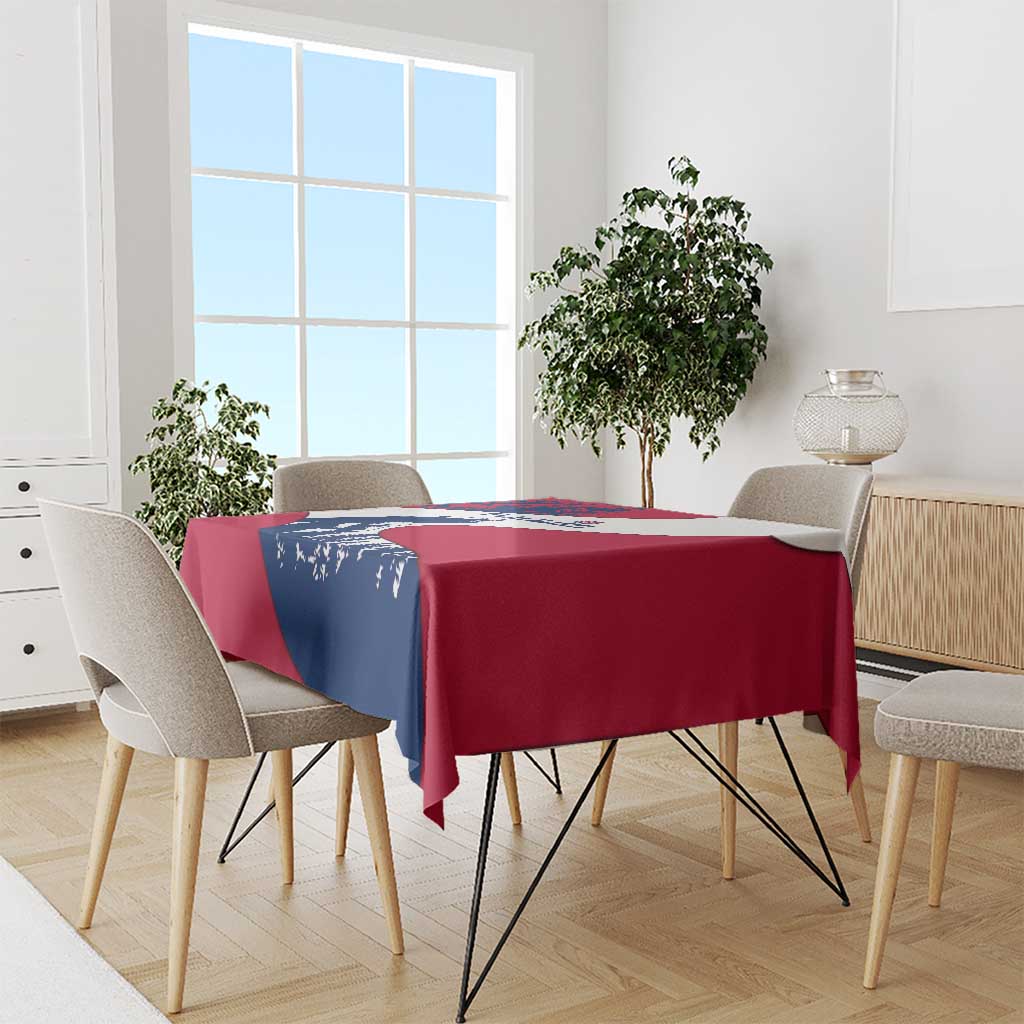 Svalbard Norway Tablecloth with Polar Bear Forest and Norwegian Flag - Wonder Print Shop