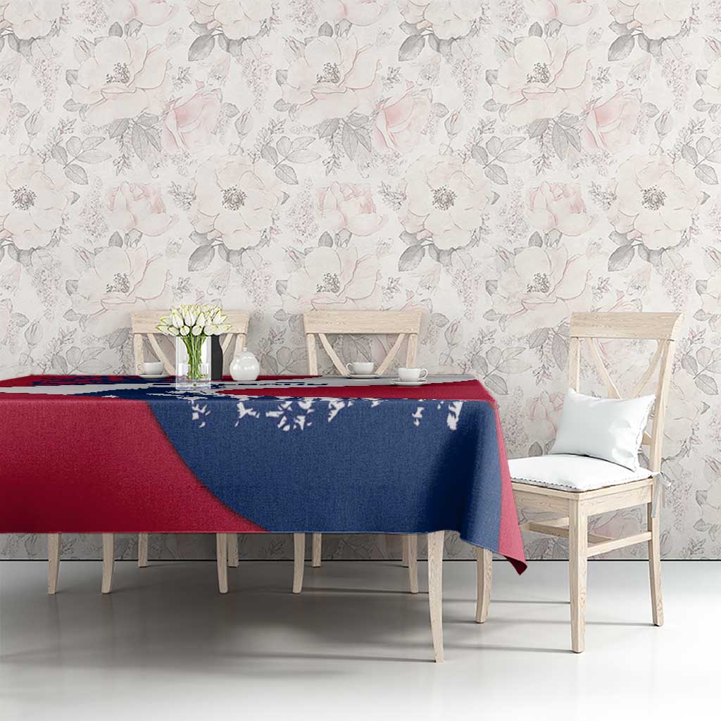 Svalbard Norway Tablecloth with Polar Bear Forest and Norwegian Flag - Wonder Print Shop