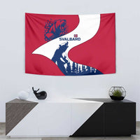 Svalbard Norway Tapestry with Polar Bear Forest and Norwegian Flag - Wonder Print Shop