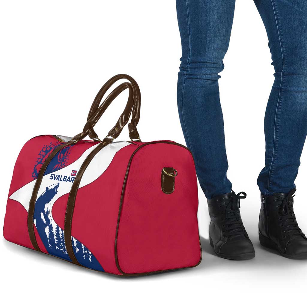 Svalbard Norway Travel Bag with Polar Bear Forest and Norwegian Flag - Wonder Print Shop