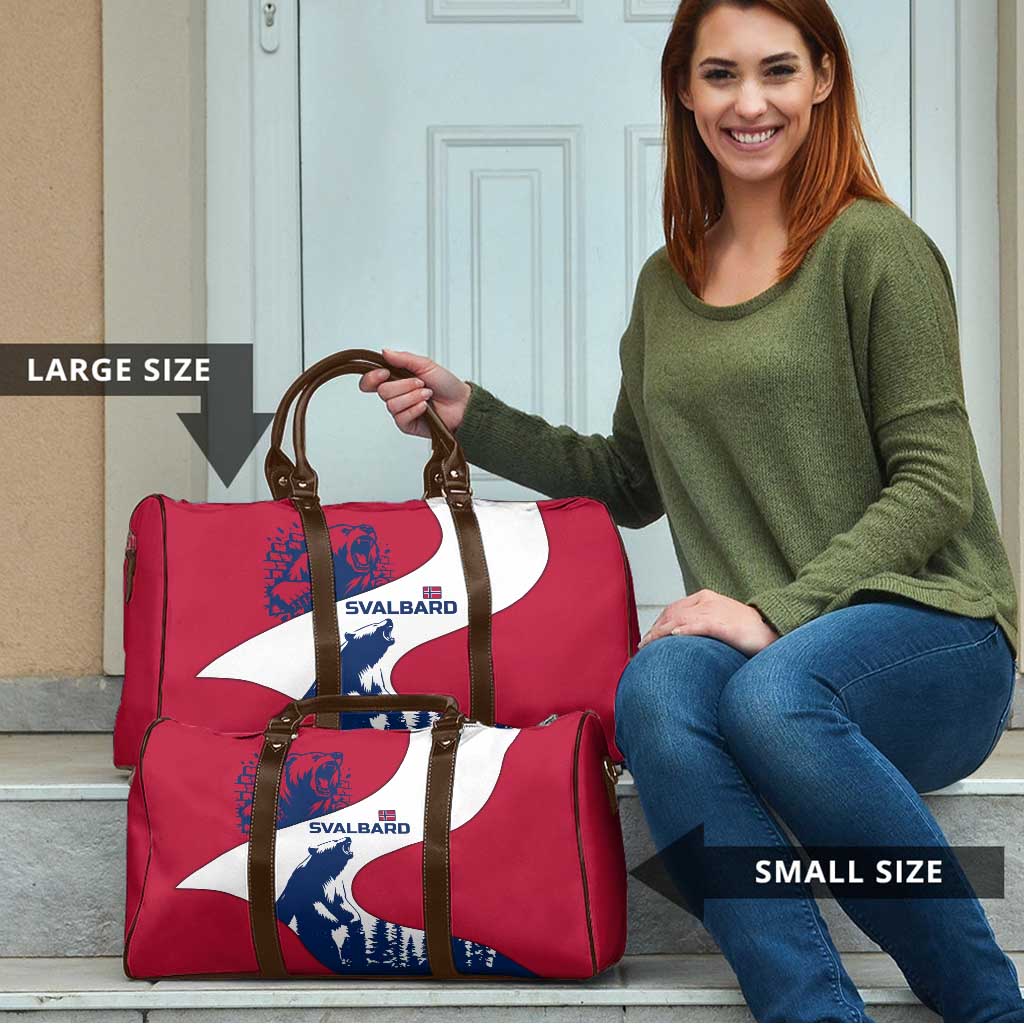 Svalbard Norway Travel Bag with Polar Bear Forest and Norwegian Flag - Wonder Print Shop