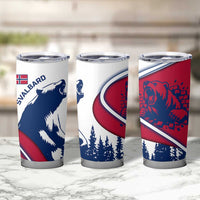 Svalbard Norway Tumbler Cup with Polar Bear Forest and Norwegian Flag - Wonder Print Shop