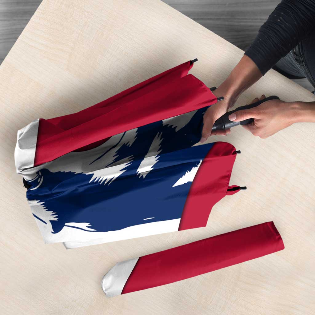 Svalbard Norway Umbrella with Polar Bear Forest and Norwegian Flag - Wonder Print Shop