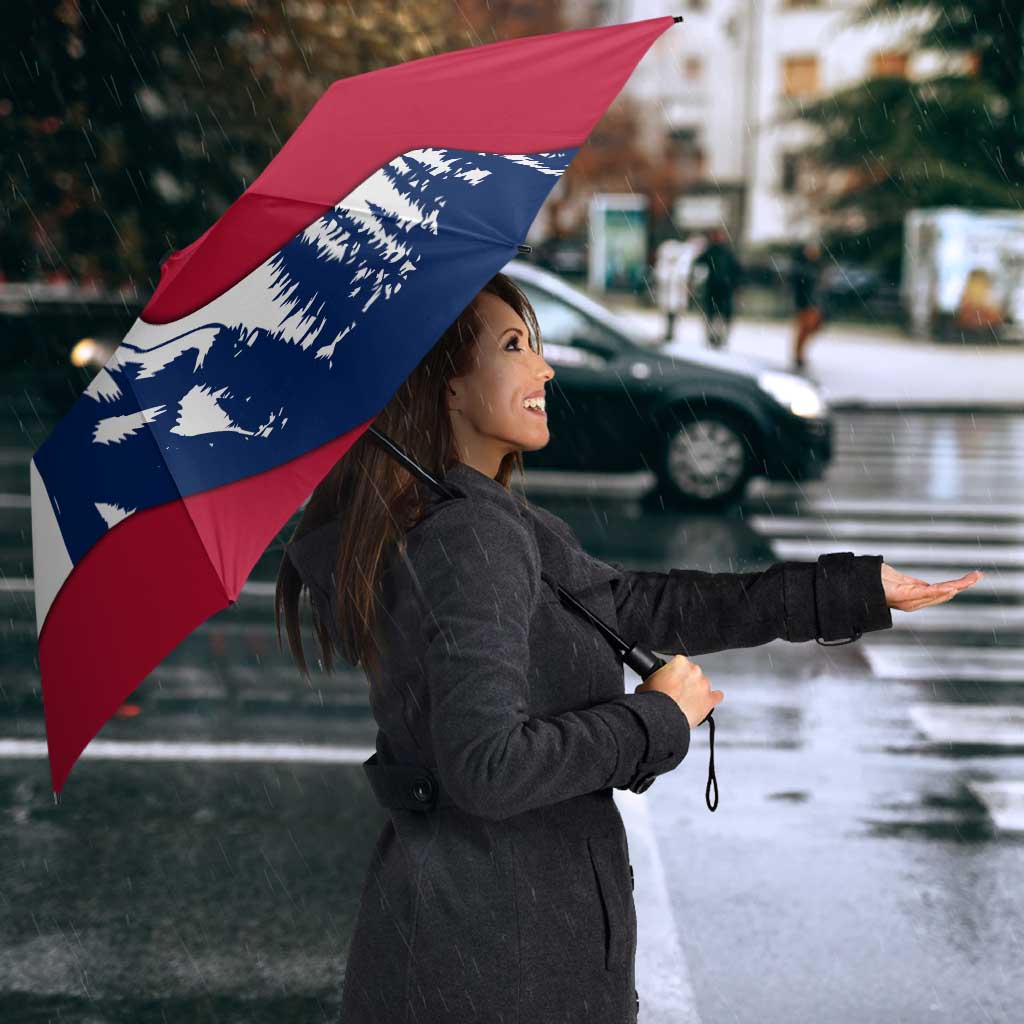 Svalbard Norway Umbrella with Polar Bear Forest and Norwegian Flag - Wonder Print Shop
