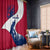 Svalbard Norway Window Curtain with Polar Bear Forest and Norwegian Flag - Wonder Print Shop