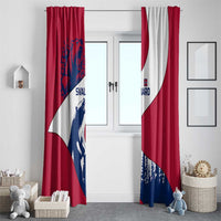 Svalbard Norway Window Curtain with Polar Bear Forest and Norwegian Flag - Wonder Print Shop
