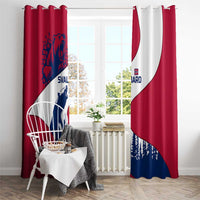 Svalbard Norway Window Curtain with Polar Bear Forest and Norwegian Flag - Wonder Print Shop