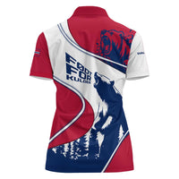 Svalbard Norway Women Polo Shirt with Polar Bear Forest and Norwegian Flag - Wonder Print Shop