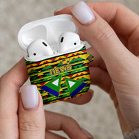 Nevis in Saint Kitts and Nevis AirPods Case Geometric Pattern and Coat of Arms - Wonder Print Shop