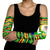 Nevis in Saint Kitts and Nevis Arm Sleeves Geometric Pattern and Coat of Arms - Wonder Print Shop