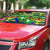 Nevis in Saint Kitts and Nevis Auto Sun Shade Geometric Pattern and Coat of Arms - Wonder Print Shop