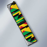 Nevis in Saint Kitts and Nevis Auto Sun Shade Geometric Pattern and Coat of Arms - Wonder Print Shop