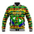 Nevis in Saint Kitts and Nevis Baseball Jacket Geometric Pattern and Coat of Arms - Wonder Print Shop