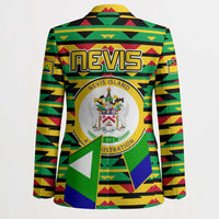 Nevis in Saint Kitts and Nevis Blazer Geometric Pattern and Coat of Arms - Wonder Print Shop