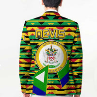 Nevis in Saint Kitts and Nevis Blazer Geometric Pattern and Coat of Arms - Wonder Print Shop