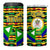 Nevis in Saint Kitts and Nevis 4 in 1 Can Cooler Tumbler Geometric Pattern and Coat of Arms - Wonder Print Shop