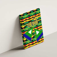 Nevis in Saint Kitts and Nevis Canvas Wall Art Geometric Pattern and Coat of Arms - Wonder Print Shop