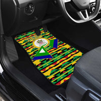 Nevis in Saint Kitts and Nevis Car Mats Geometric Pattern and Coat of Arms - Wonder Print Shop