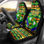 Nevis in Saint Kitts and Nevis Car Seat Cover Geometric Pattern and Coat of Arms - Wonder Print Shop