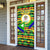 Nevis in Saint Kitts and Nevis Door Cover Geometric Pattern and Coat of Arms - Wonder Print Shop