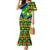 Nevis in Saint Kitts and Nevis Family Matching Mermaid Dress and Hawaiian Shirt Geometric Pattern and Coat of Arms - Wonder Print Shop