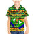 Nevis in Saint Kitts and Nevis Family Matching Mermaid Dress and Hawaiian Shirt Geometric Pattern and Coat of Arms - Wonder Print Shop
