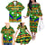 Nevis in Saint Kitts and Nevis Family Matching Off The Shoulder Long Sleeve Dress and Hawaiian Shirt Geometric Pattern and Coat of Arms - Wonder Print Shop