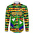 Nevis in Saint Kitts and Nevis Family Matching Off The Shoulder Long Sleeve Dress and Hawaiian Shirt Geometric Pattern and Coat of Arms - Wonder Print Shop