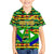 Nevis in Saint Kitts and Nevis Family Matching Off Shoulder Maxi Dress and Hawaiian Shirt Geometric Pattern and Coat of Arms - Wonder Print Shop