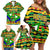 Nevis in Saint Kitts and Nevis Family Matching Off Shoulder Short Dress and Hawaiian Shirt Geometric Pattern and Coat of Arms - Wonder Print Shop