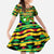 Nevis in Saint Kitts and Nevis Family Matching Puletasi and Hawaiian Shirt Geometric Pattern and Coat of Arms - Wonder Print Shop
