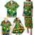 Nevis in Saint Kitts and Nevis Family Matching Puletasi and Hawaiian Shirt Geometric Pattern and Coat of Arms - Wonder Print Shop