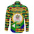 Nevis in Saint Kitts and Nevis Family Matching Short Sleeve Bodycon Dress and Hawaiian Shirt Geometric Pattern and Coat of Arms - Wonder Print Shop