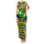 Nevis in Saint Kitts and Nevis Family Matching Tank Maxi Dress and Hawaiian Shirt Geometric Pattern and Coat of Arms - Wonder Print Shop