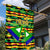 Nevis in Saint Kitts and Nevis Garden Flag Geometric Pattern and Coat of Arms - Wonder Print Shop