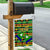 Nevis in Saint Kitts and Nevis Garden Flag Geometric Pattern and Coat of Arms - Wonder Print Shop