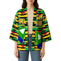 Nevis in Saint Kitts and Nevis Kimono Geometric Pattern and Coat of Arms - Wonder Print Shop