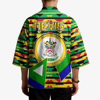 Nevis in Saint Kitts and Nevis Kimono Geometric Pattern and Coat of Arms - Wonder Print Shop