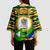 Nevis in Saint Kitts and Nevis Kimono Sleeve Blouse Geometric Pattern and Coat of Arms - Wonder Print Shop