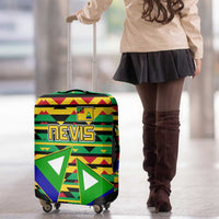 Nevis in Saint Kitts and Nevis Luggage Cover Geometric Pattern and Coat of Arms - Wonder Print Shop