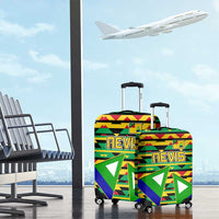 Nevis in Saint Kitts and Nevis Luggage Cover Geometric Pattern and Coat of Arms - Wonder Print Shop