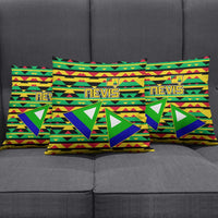 Nevis in Saint Kitts and Nevis Pillow Cover Geometric Pattern and Coat of Arms - Wonder Print Shop