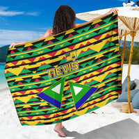 Nevis in Saint Kitts and Nevis Sarong Geometric Pattern and Coat of Arms - Wonder Print Shop