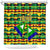 Nevis in Saint Kitts and Nevis Shower Curtain Geometric Pattern and Coat of Arms - Wonder Print Shop
