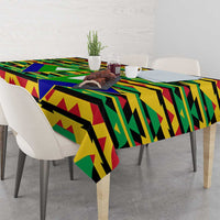 Nevis in Saint Kitts and Nevis Tablecloth Geometric Pattern and Coat of Arms - Wonder Print Shop