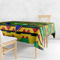 Nevis in Saint Kitts and Nevis Tablecloth Geometric Pattern and Coat of Arms - Wonder Print Shop