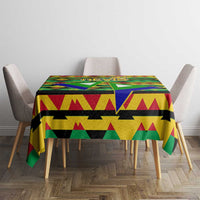 Nevis in Saint Kitts and Nevis Tablecloth Geometric Pattern and Coat of Arms - Wonder Print Shop