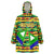Nevis in Saint Kitts and Nevis Wearable Blanket Hoodie Geometric Pattern and Coat of Arms - Wonder Print Shop